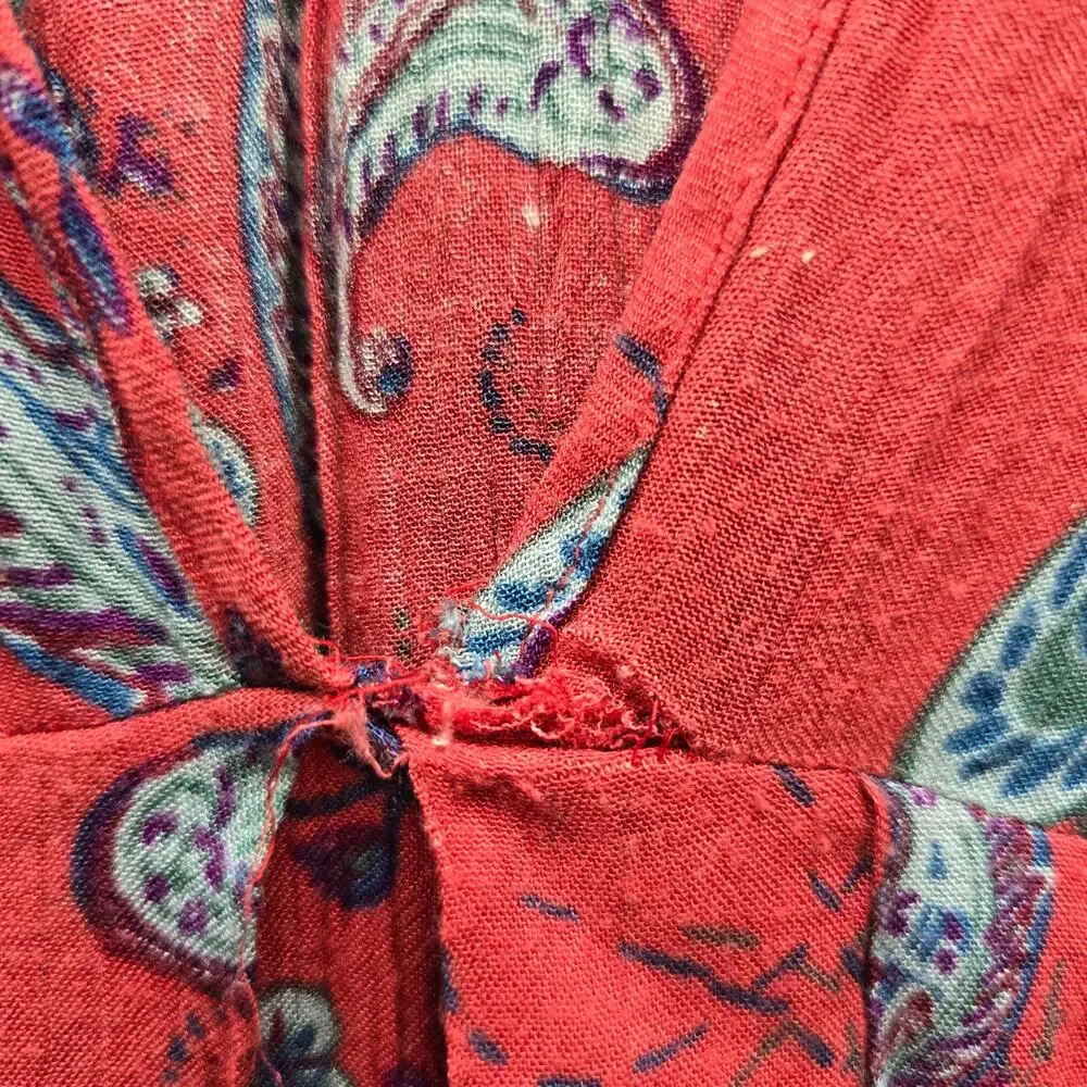 Free People Just The Two of Us Tunic Paisley Print Oversized Medium Red Fairy
